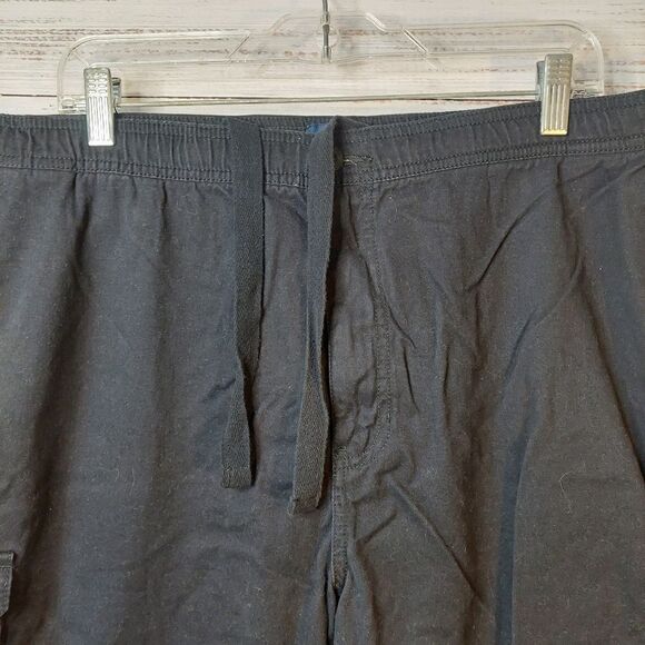 Retreat Men's Elastic Waist Drawstring Black Shorts sz 42 - Picture 3 of 11